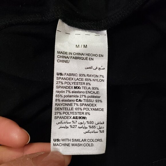 Soma Womens Lace Trim Long Sleeve Top Size M Black Event Party Feminine Witchy - Picture 4 of 8